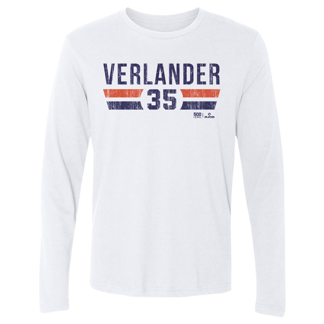 Justin Verlander Men's Long Sleeve T-Shirt | 500 LEVEL