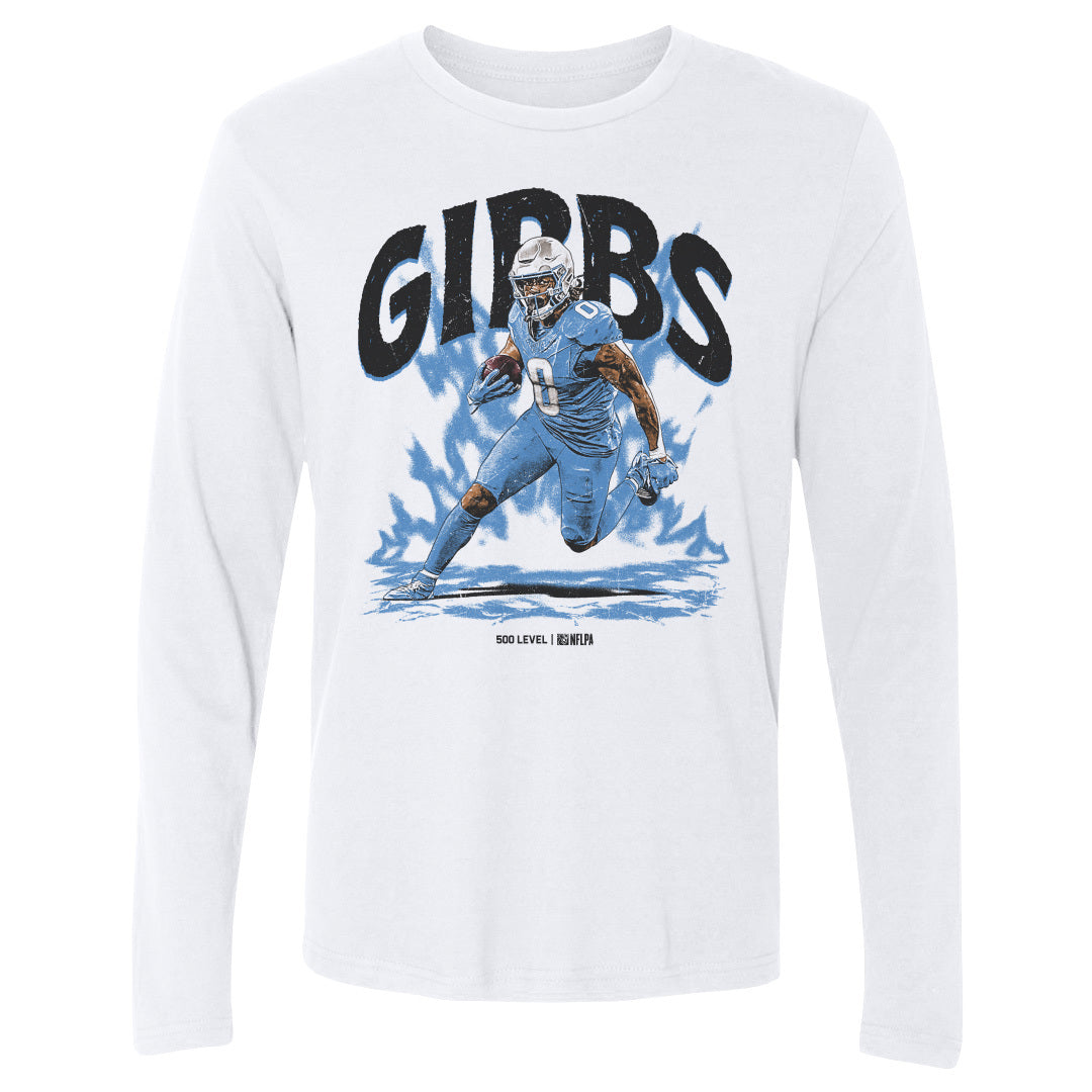 Jahmyr Gibbs Men's Long Sleeve T-Shirt | 500 LEVEL