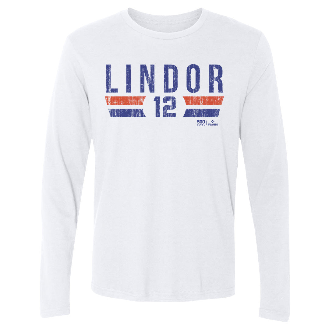 Francisco Lindor Men's Long Sleeve T-Shirt | 500 LEVEL