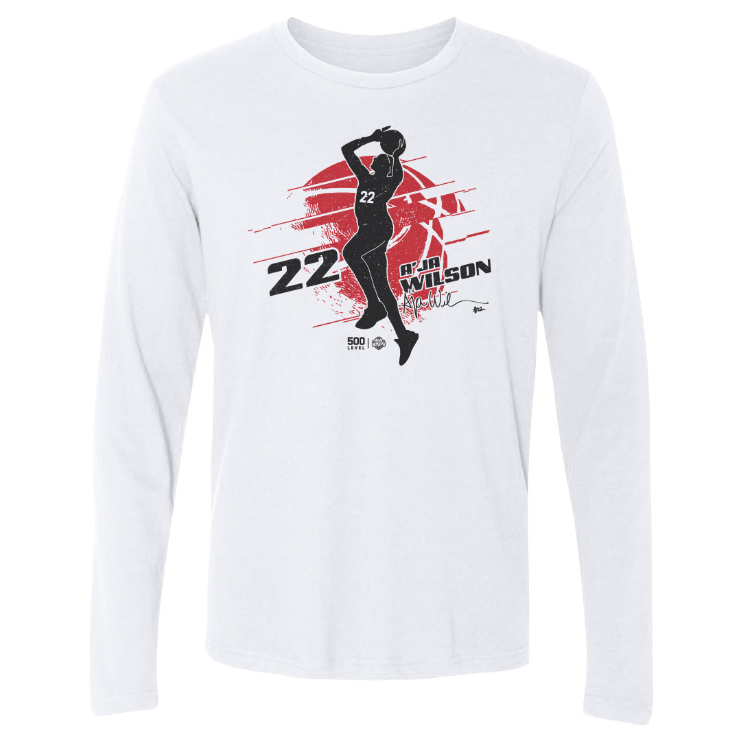 A'ja Wilson Men's Long Sleeve T-Shirt | 500 LEVEL