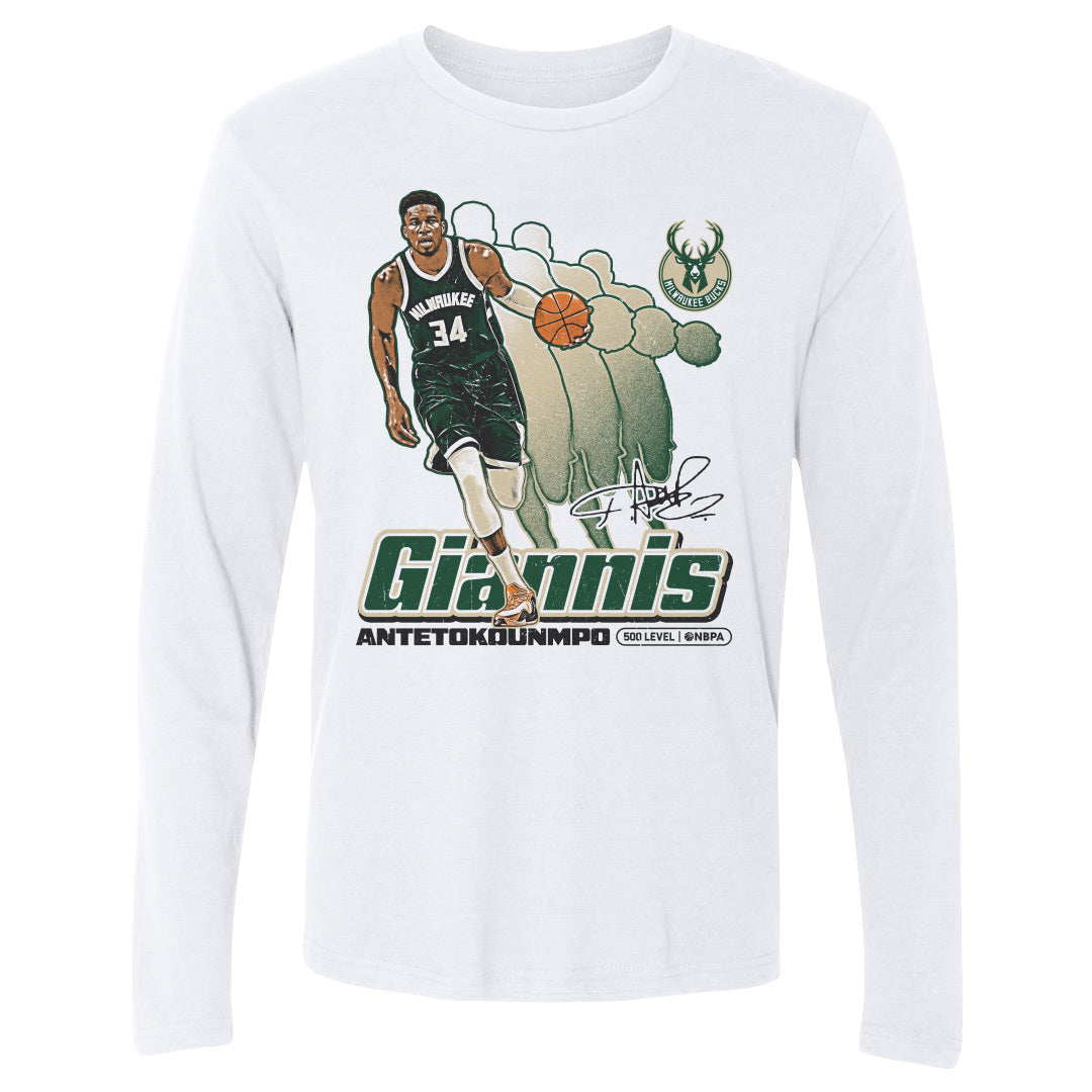 Giannis Antetokounmpo Men's Long Sleeve T-Shirt | 500 LEVEL