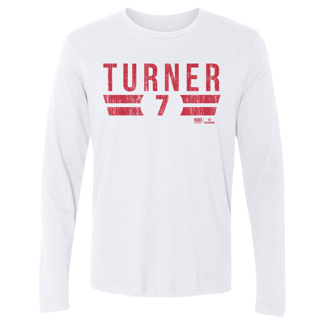 Trea Turner Men's Long Sleeve T-Shirt | 500 LEVEL