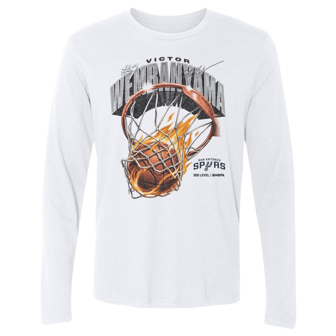 Victor Wembanyama Men's Long Sleeve T-Shirt | 500 LEVEL