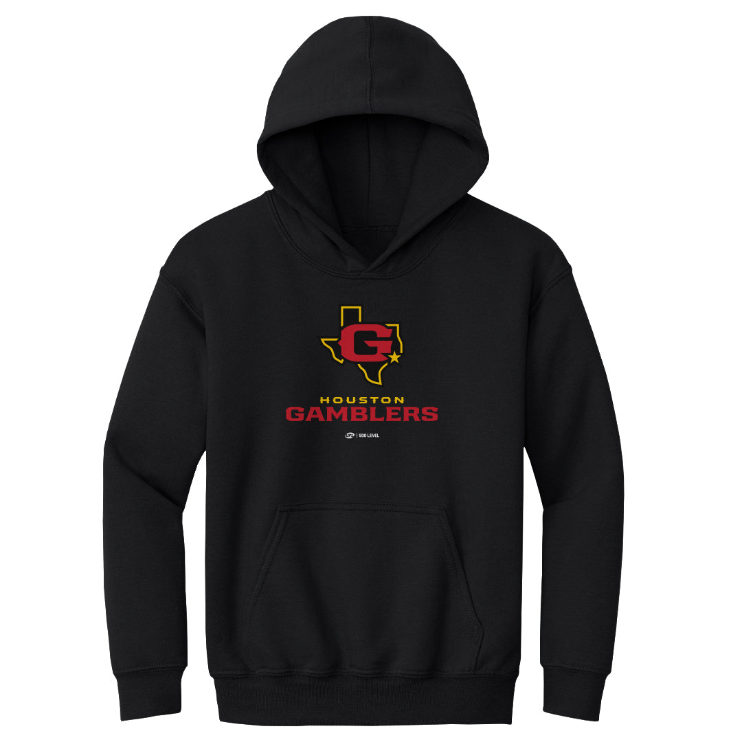 Houston Gamblers Kids Youth Hoodie | 500 LEVEL
