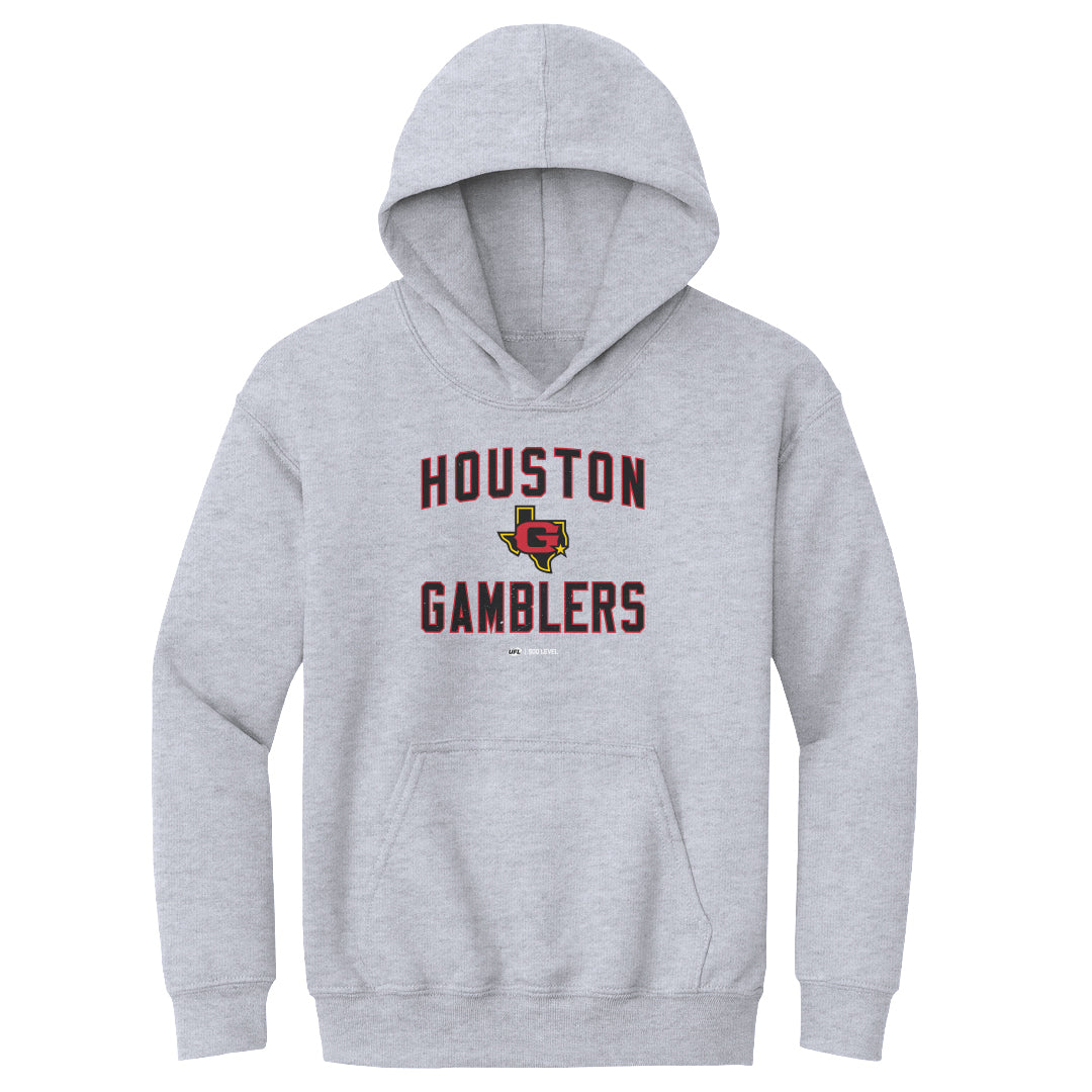 Houston Gamblers Kids Youth Hoodie | 500 LEVEL