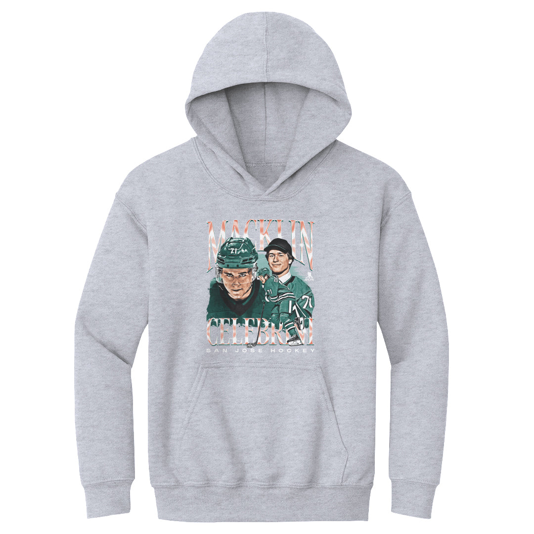 Macklin Celebrini Kids Youth Hoodie | 500 LEVEL