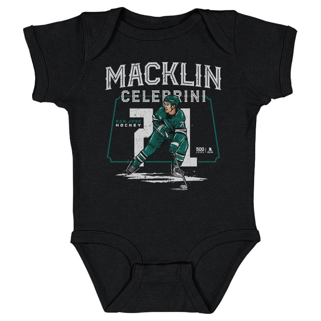 Macklin Celebrini Kids Baby Onesie | 500 LEVEL
