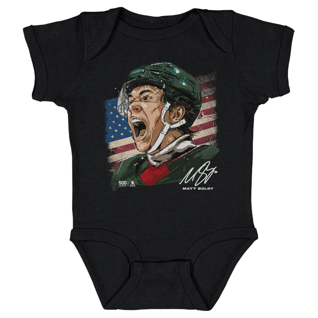 Matt Boldy Kids Baby Onesie | 500 LEVEL