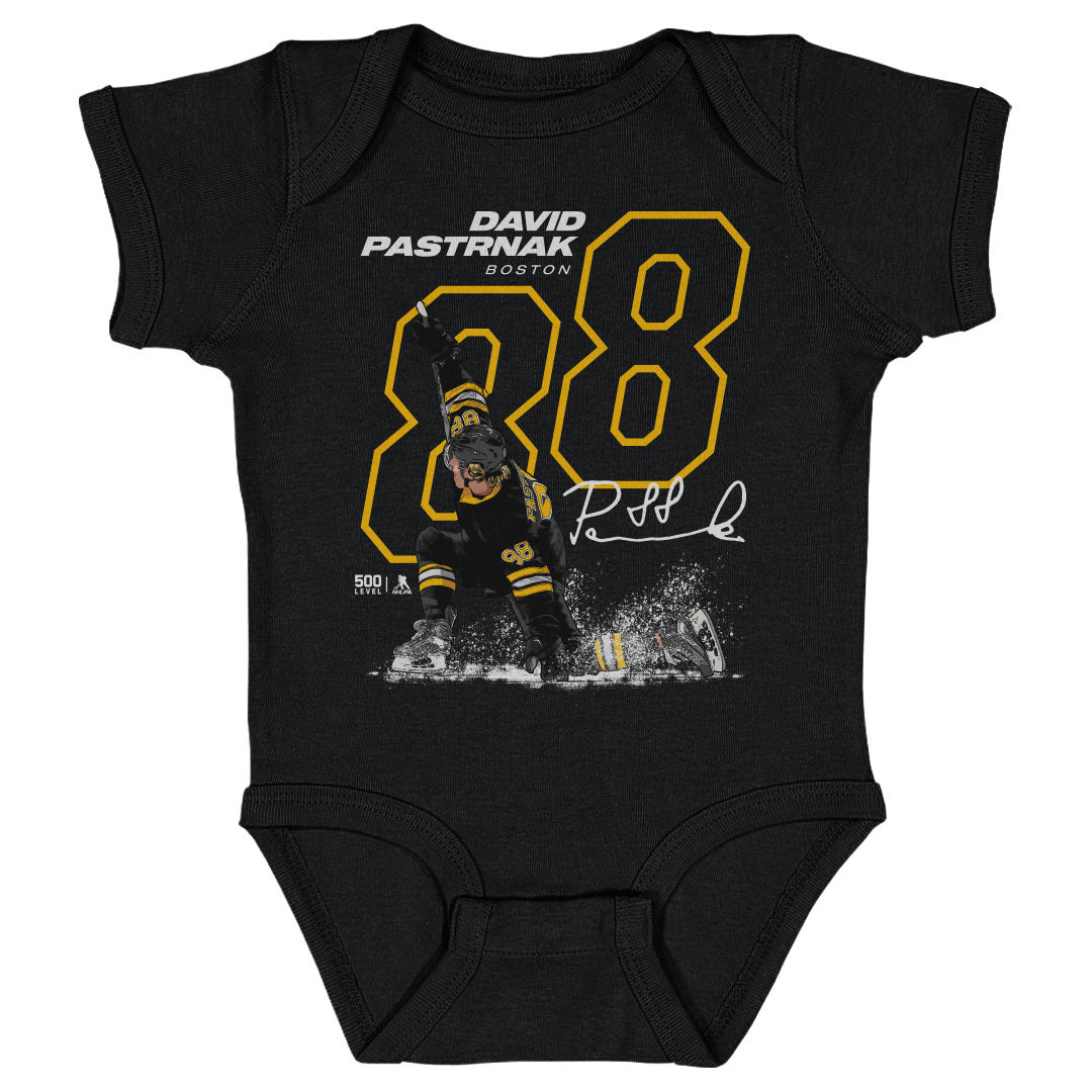 David Pastrnak Kids Baby Onesie | 500 LEVEL