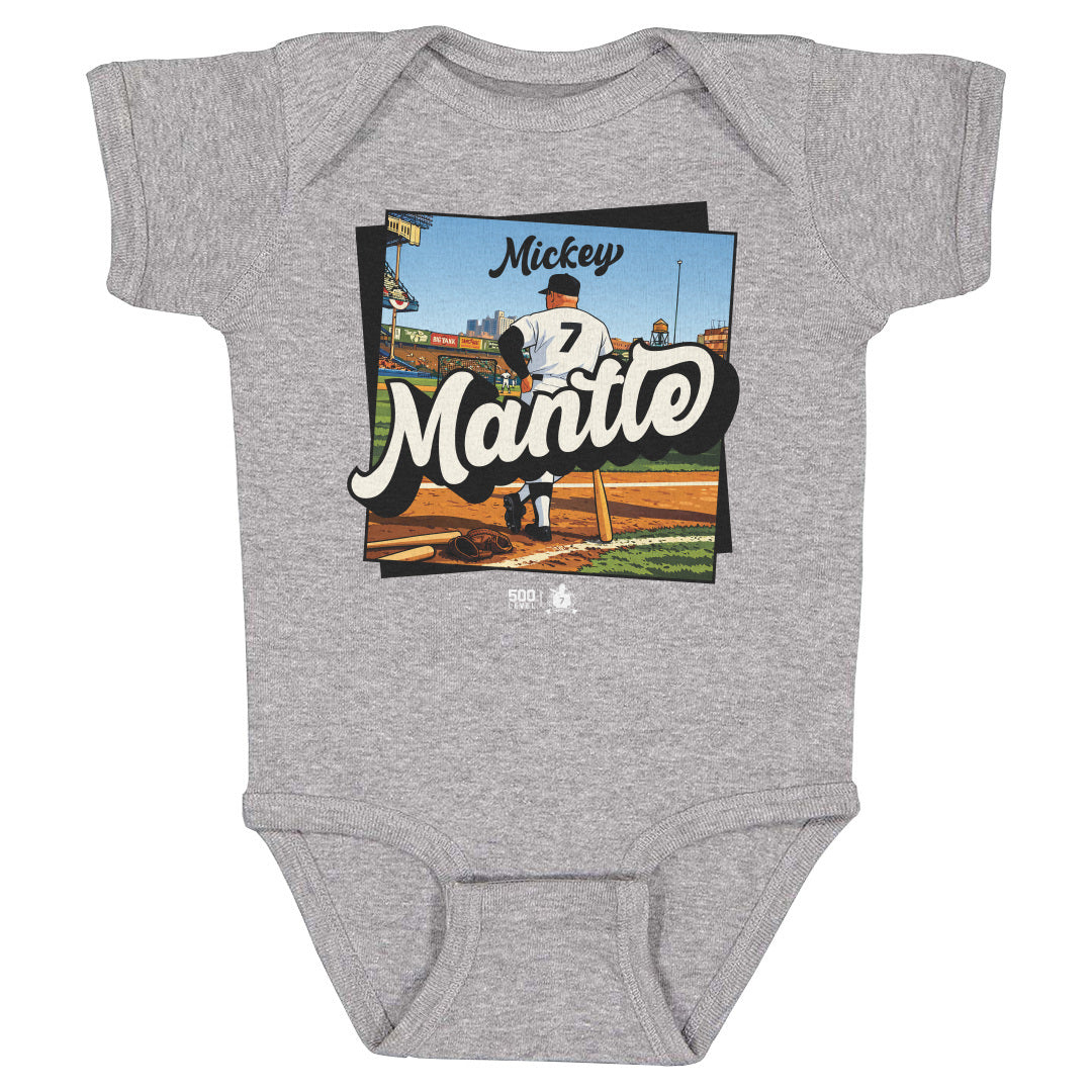 Mickey Mantle Kids Baby Onesie | 500 LEVEL