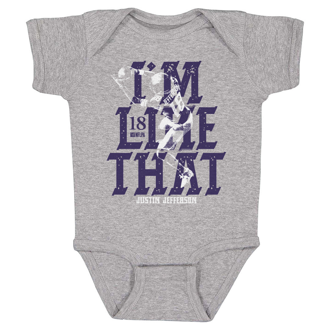 Justin Jefferson Kids Baby Onesie | 500 LEVEL