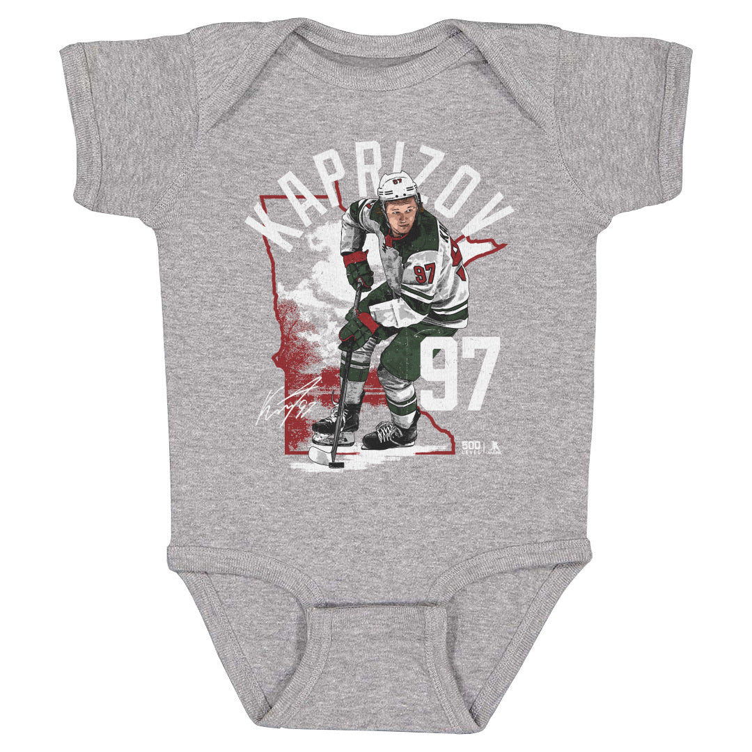 Kirill Kaprizov Kids Baby Onesie | 500 LEVEL