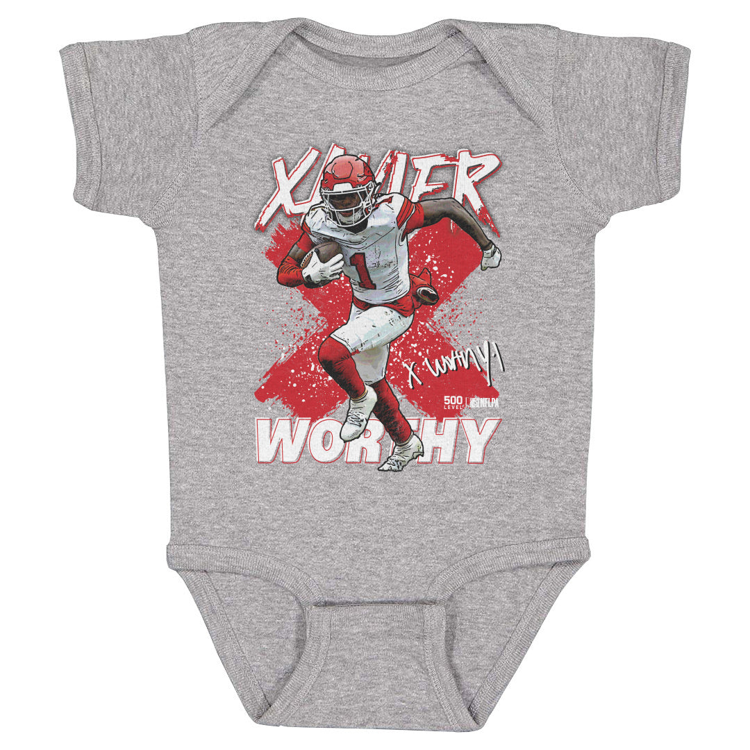 Xavier Worthy Kids Baby Onesie | 500 LEVEL