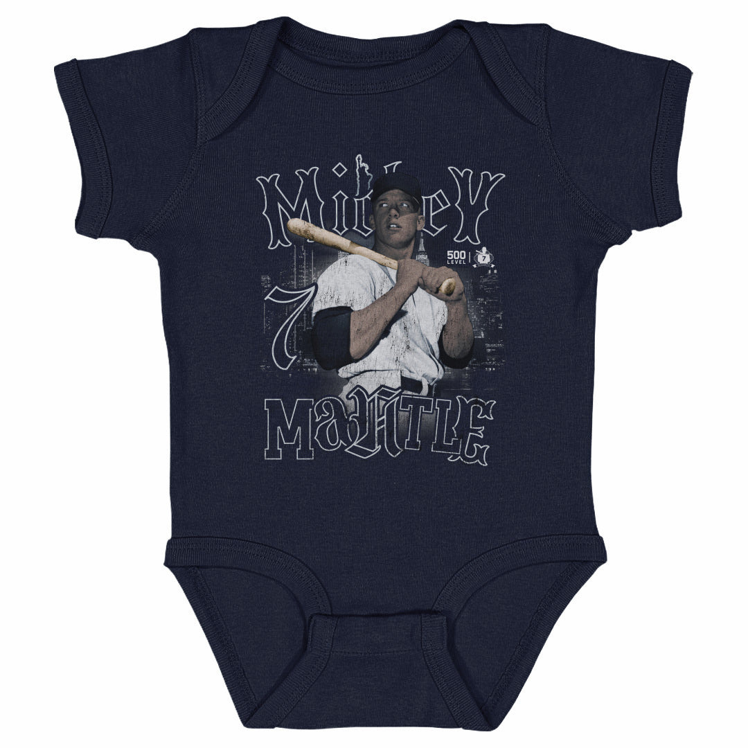 Mickey Mantle Kids Baby Onesie | 500 LEVEL