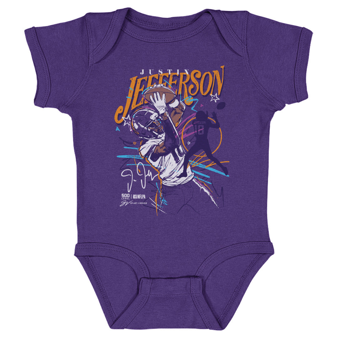 Justin Jefferson Kids Baby Onesie | 500 LEVEL