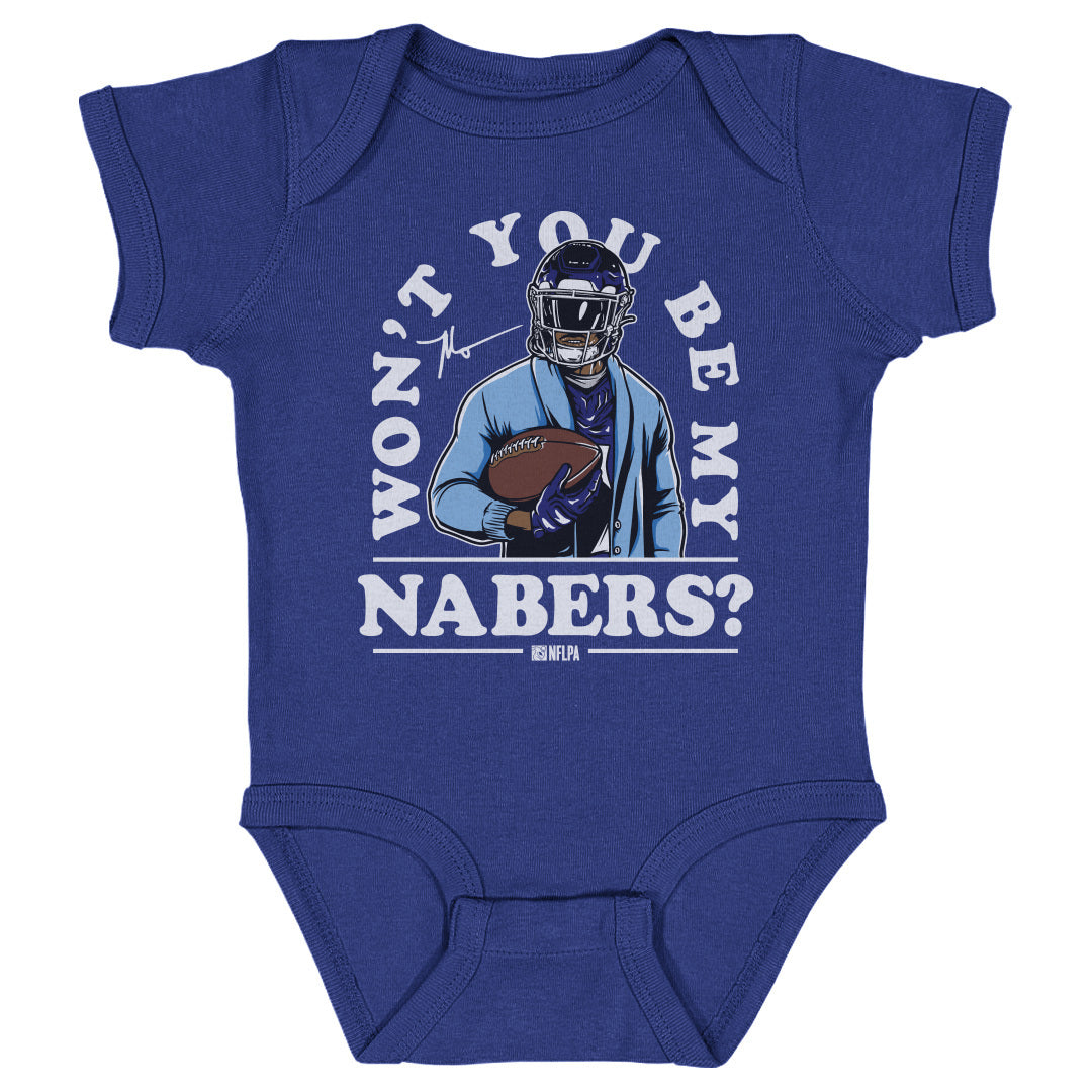 Malik Nabers Kids Baby Onesie | 500 LEVEL