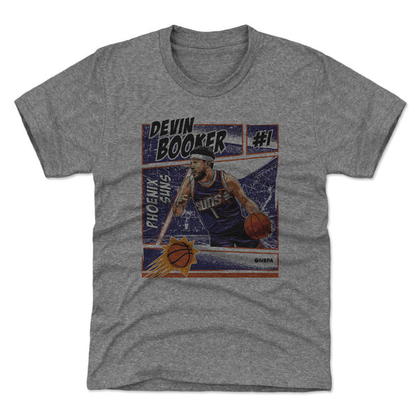 Devin Booker Youth T-Shirt - Lay Up O Design, Heather Purple, Size 10-12 Years - View #9