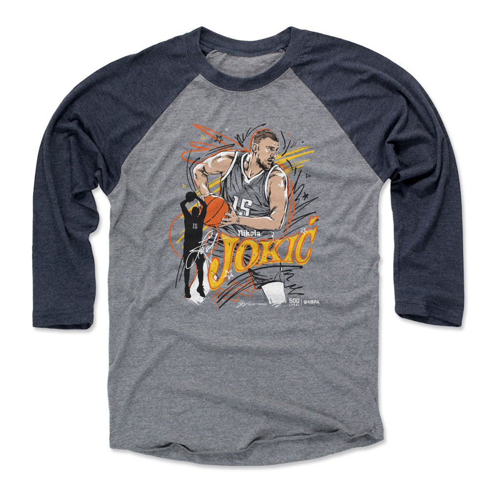 Nikola Jokic Men's Baseball T-Shirt | 500 LEVEL