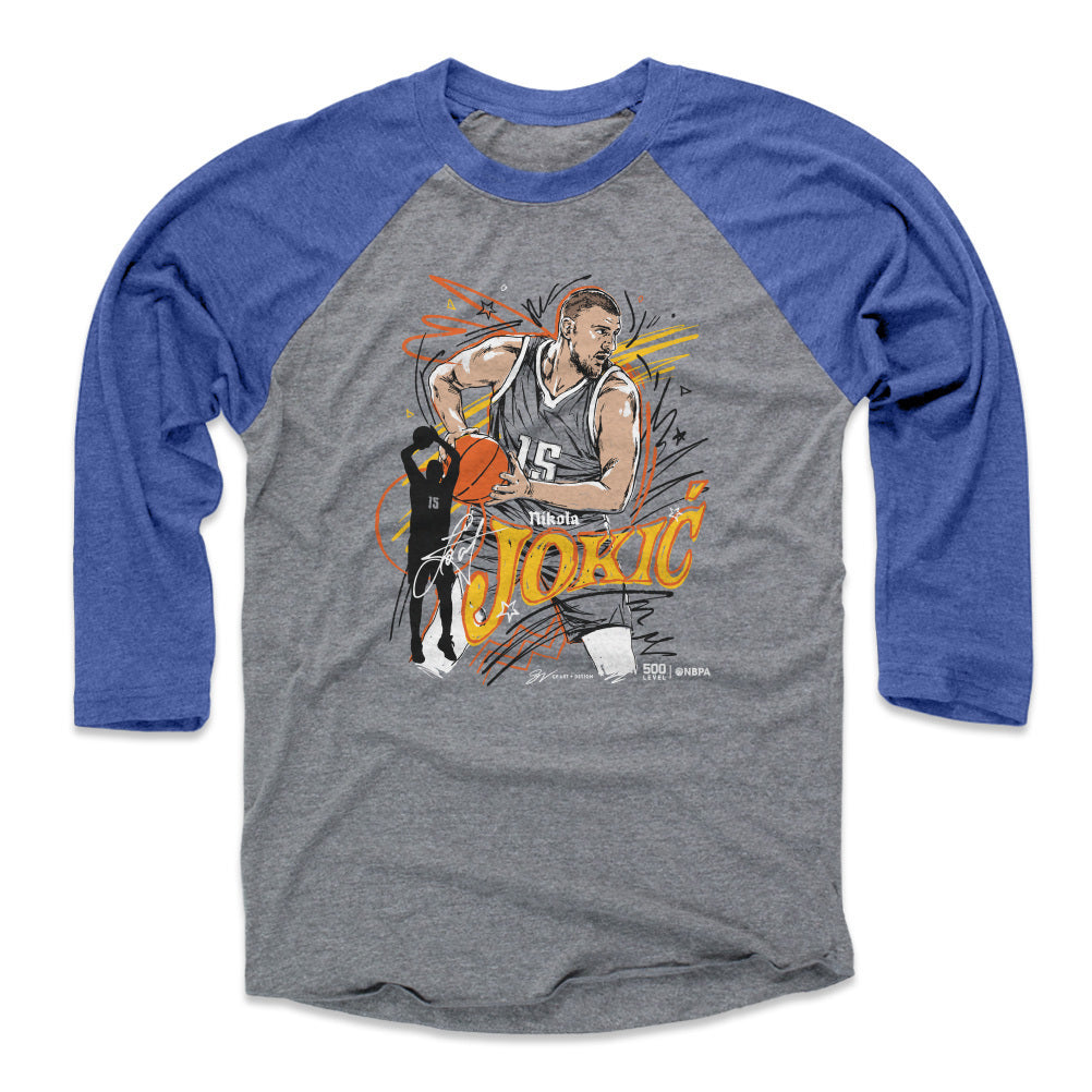 Nikola Jokic Men's Baseball T-Shirt | 500 LEVEL