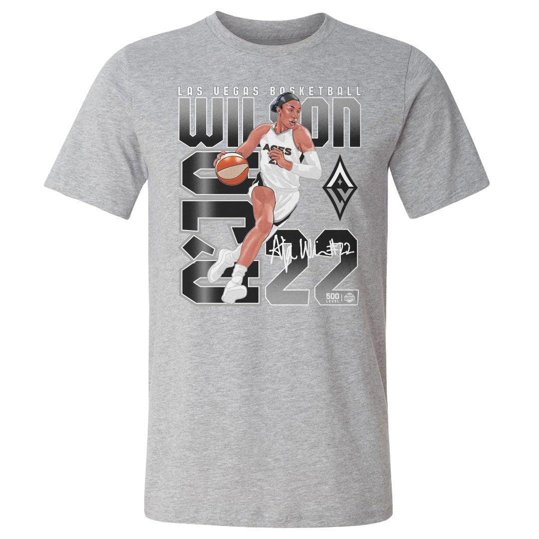 A'ja Wilson Men's Cotton T-Shirt | 500 LEVEL