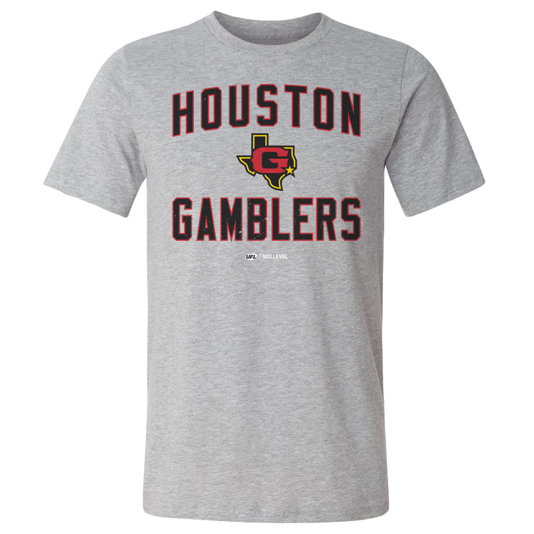 Houston Gamblers Men's Cotton T-Shirt | 500 LEVEL