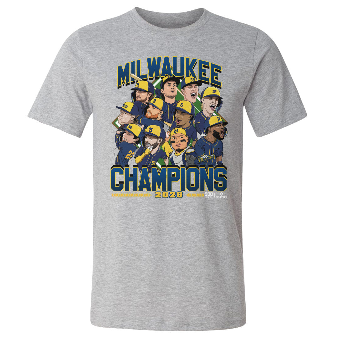 Milwaukee Baseball Men's Cotton T-Shirt | 500 LEVEL