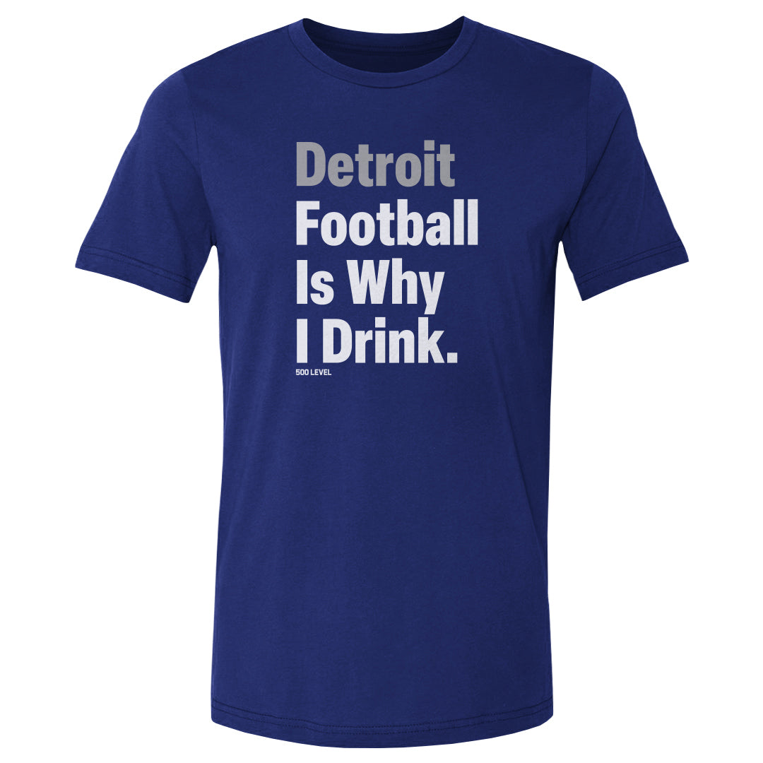 Detroit Football Men's Cotton T-Shirt | 500 LEVEL