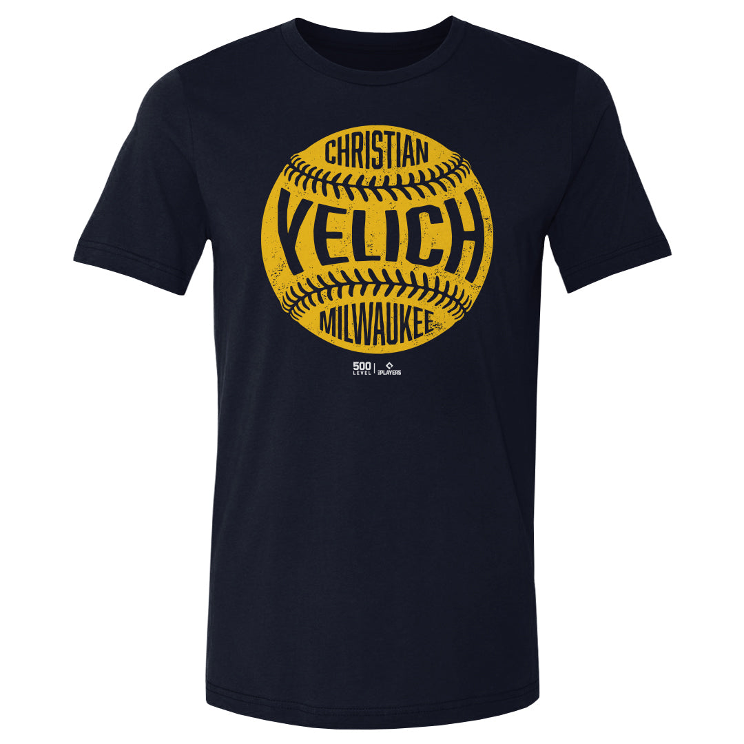 Christian Yelich Men's Cotton T-Shirt | 500 LEVEL