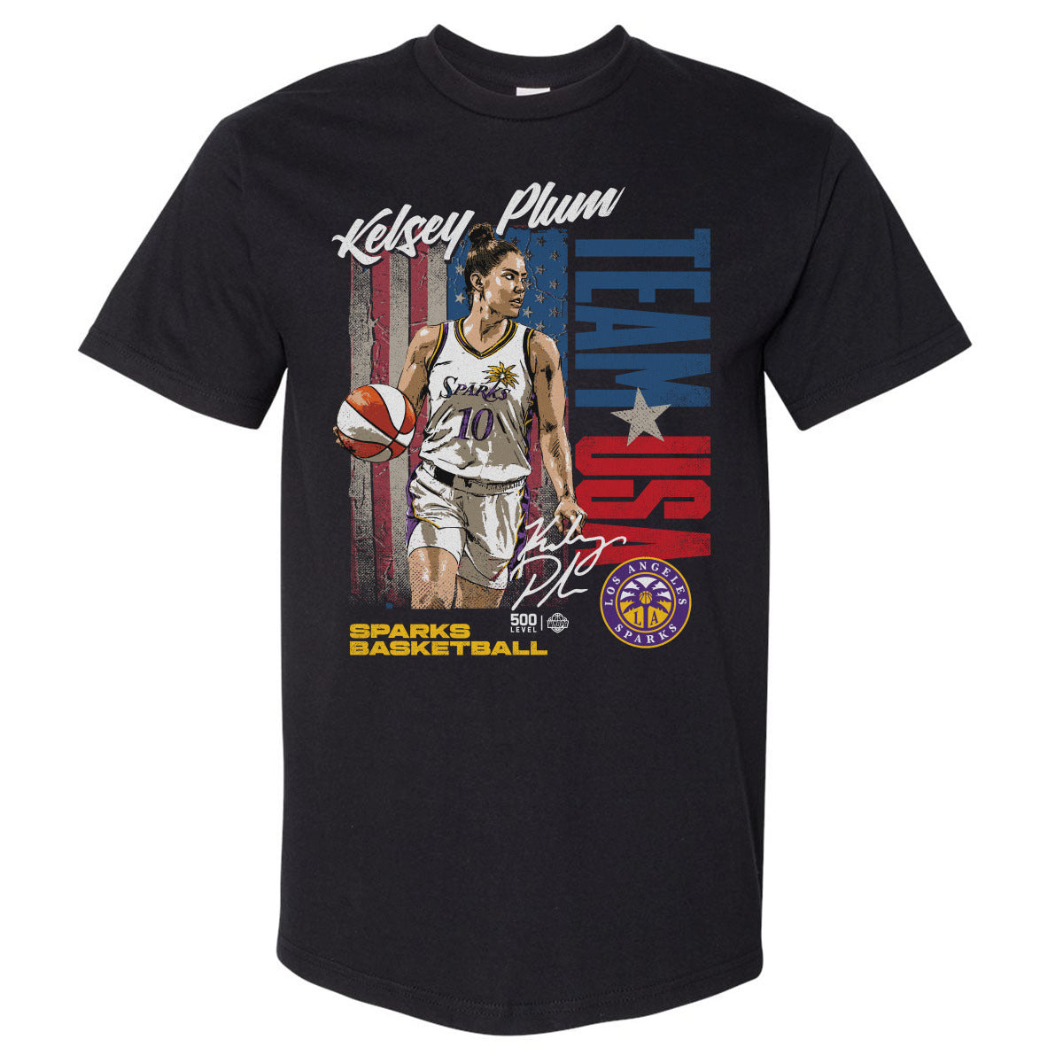 Kelsey Plum Men's Heavyweight T-Shirt | 500 LEVEL