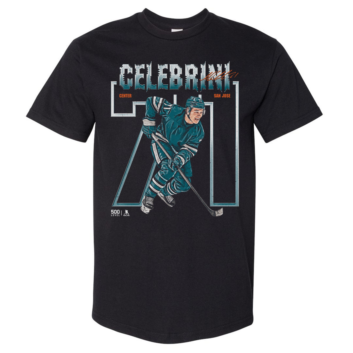 Macklin Celebrini Men's Heavyweight T-Shirt | 500 LEVEL
