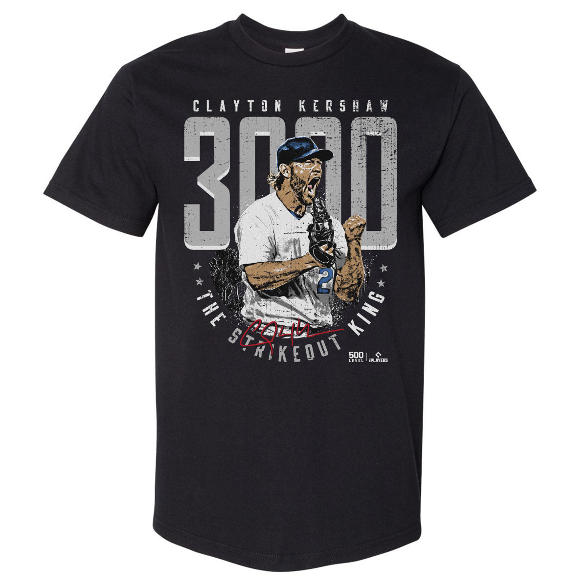 Clayton Kershaw Men's Heavyweight T-Shirt | 500 LEVEL