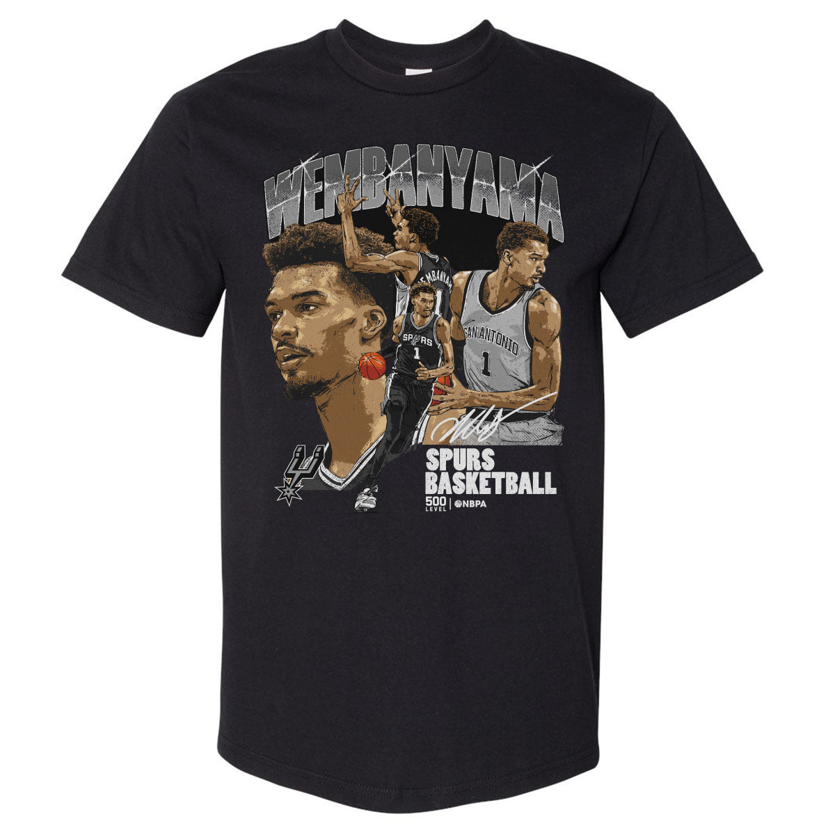 Victor Wembanyama Men's Heavyweight T-Shirt | 500 LEVEL