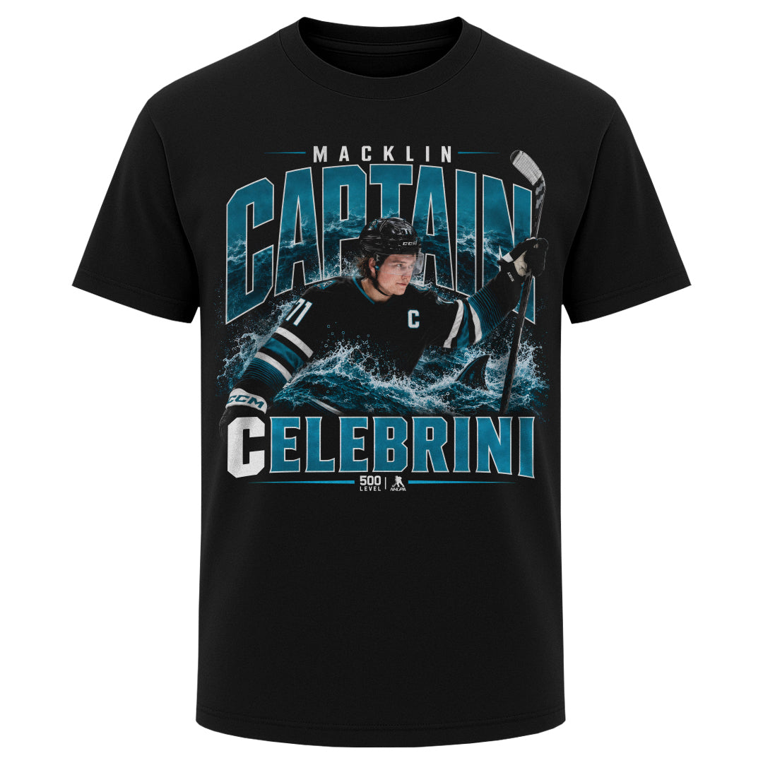 Macklin Celebrini Men's Heavyweight T-Shirt | 500 LEVEL