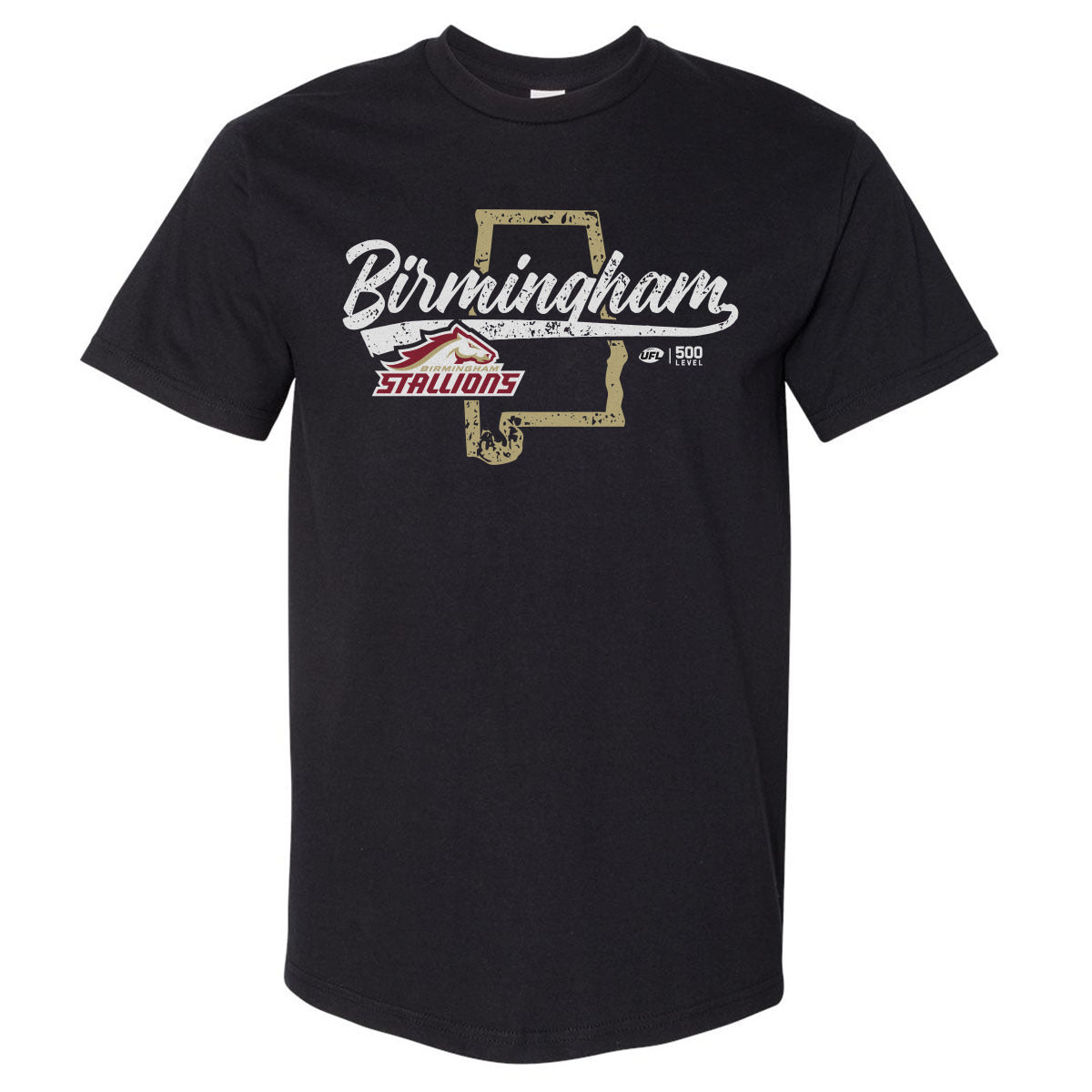 Birmingham Stallions Men's Heavyweight T-Shirt | 500 LEVEL
