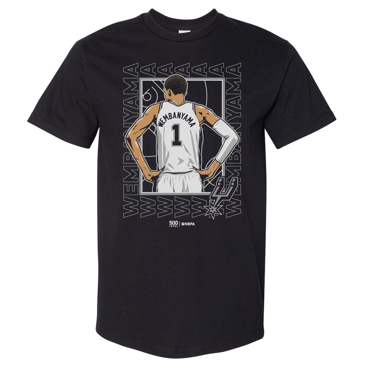 Victor Wembanyama Men's Heavyweight T-Shirt | 500 LEVEL