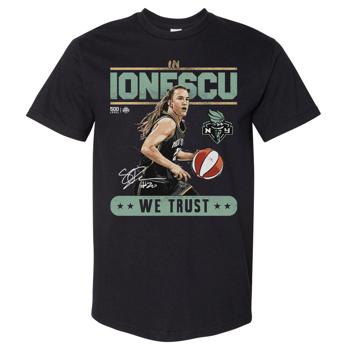 Sabrina Ionescu Men's Heavyweight T-Shirt | 500 LEVEL
