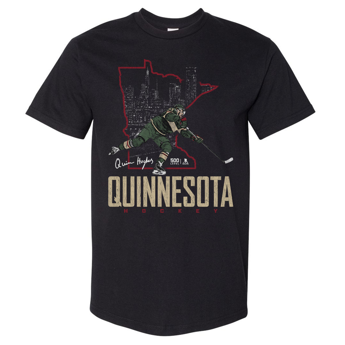 Quinn Hughes Men's Heavyweight T-Shirt | 500 LEVEL