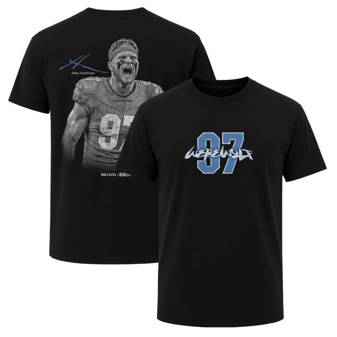 Aidan Hutchinson Men's Heavyweight T-Shirt | 500 LEVEL