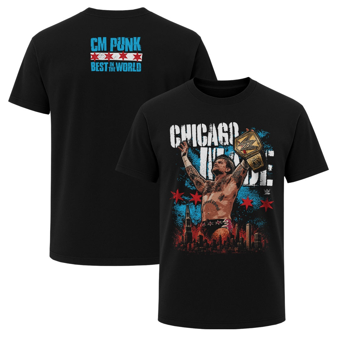 CM Punk Men's Heavyweight T-Shirt | 500 LEVEL