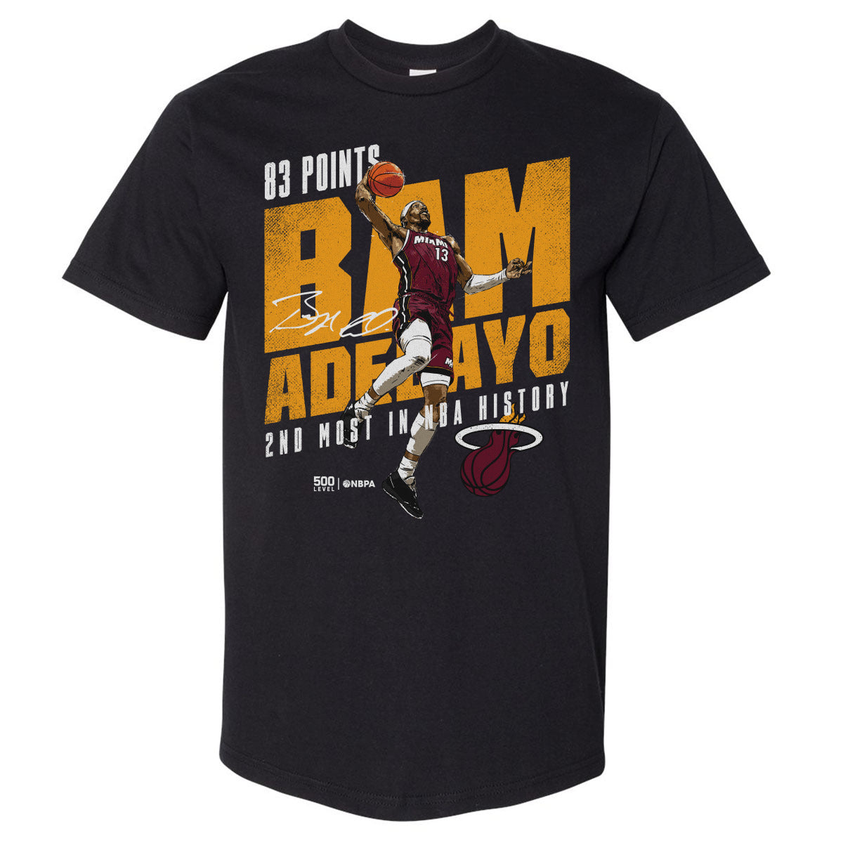 Bam Adebayo Men's Heavyweight T-Shirt | 500 LEVEL