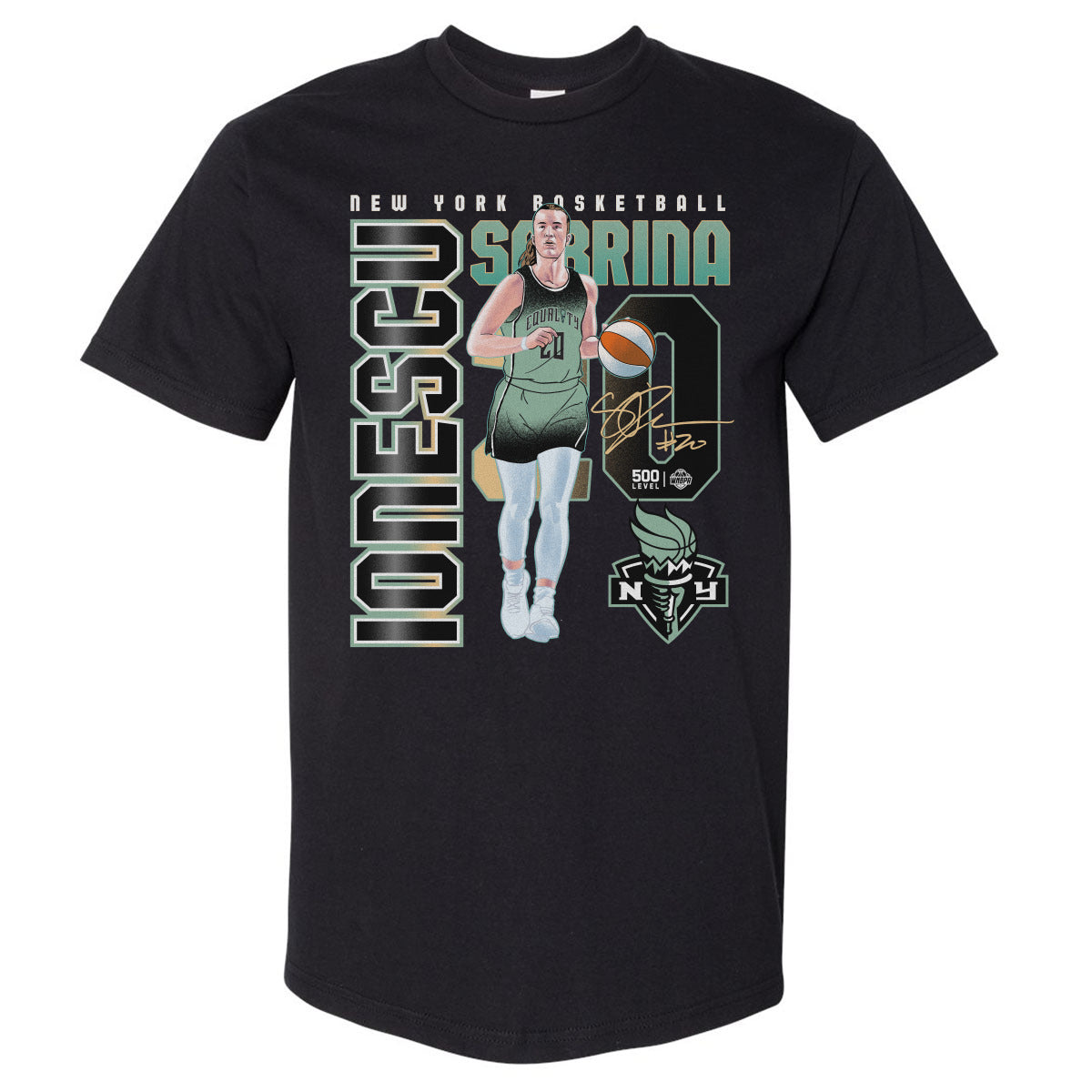 Sabrina Ionescu Men's Heavyweight T-Shirt | 500 LEVEL