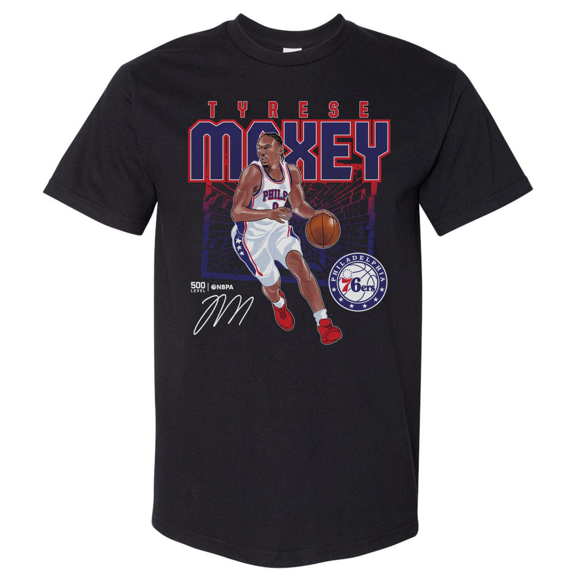 Tyrese Maxey Men's Heavyweight T-Shirt | 500 LEVEL