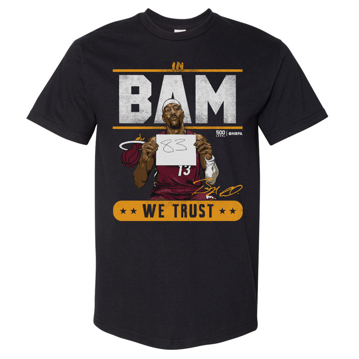Bam Adebayo Men's Heavyweight T-Shirt | 500 LEVEL