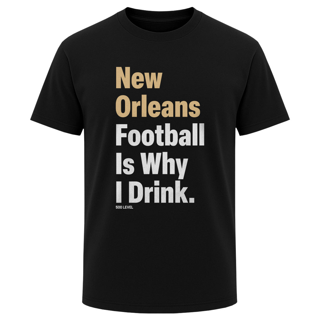 New Orleans Football Men's Heavyweight T-Shirt | 500 LEVEL