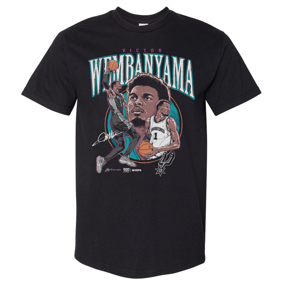 Victor Wembanyama Men's Heavyweight T-Shirt | 500 LEVEL