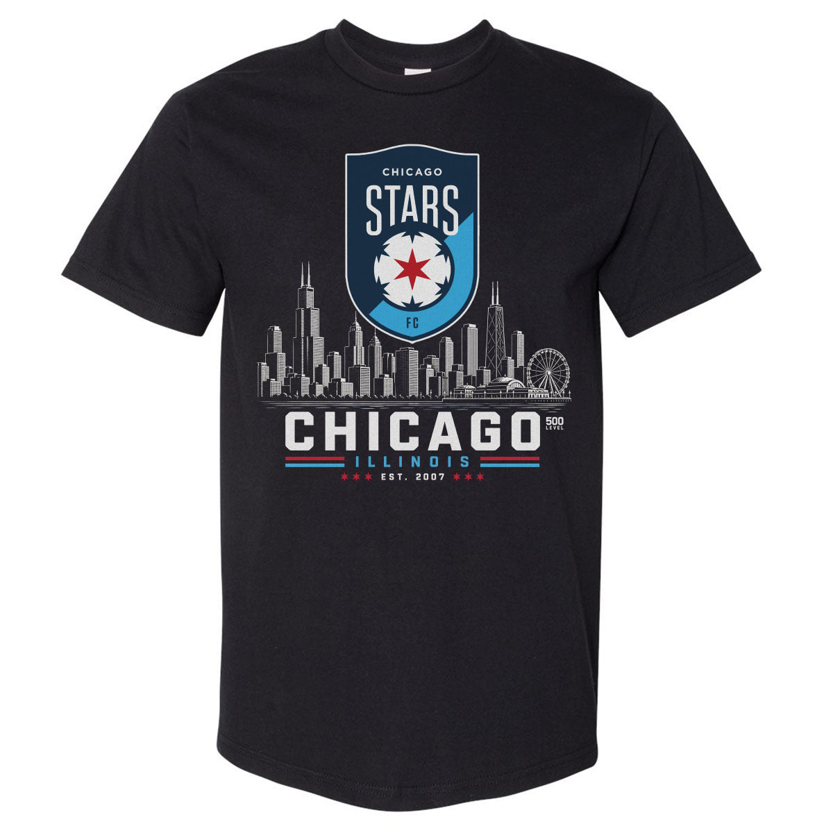 Chicago Stars FC Men's Heavyweight T-Shirt | 500 LEVEL