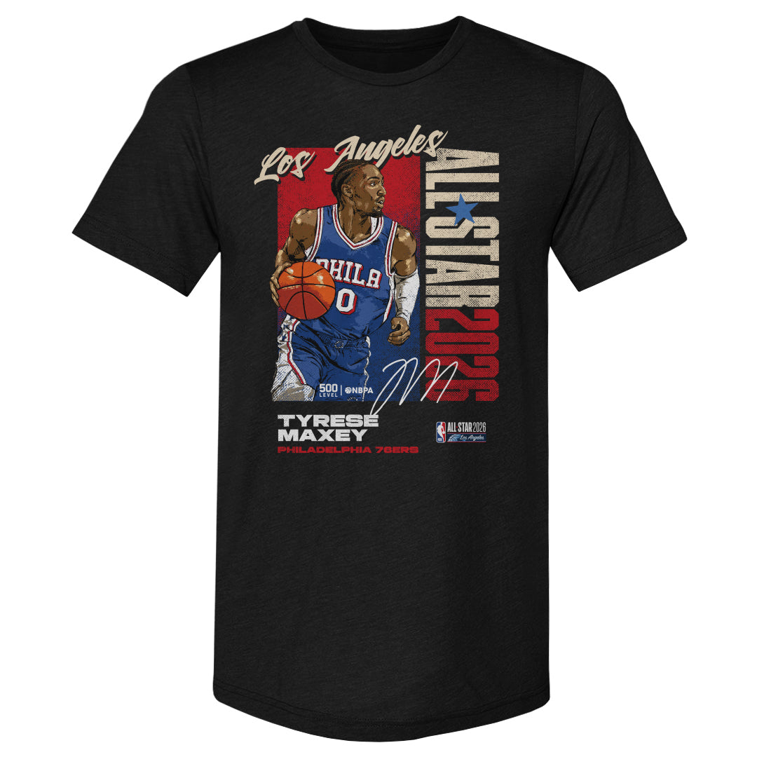 Tyrese Maxey Men's Premium T-Shirt | 500 LEVEL