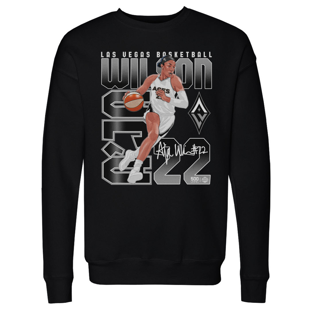 A'ja Wilson Men's Crewneck Sweatshirt | 500 LEVEL