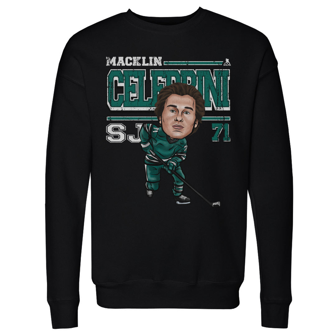 Macklin Celebrini Men's Crewneck Sweatshirt | 500 LEVEL