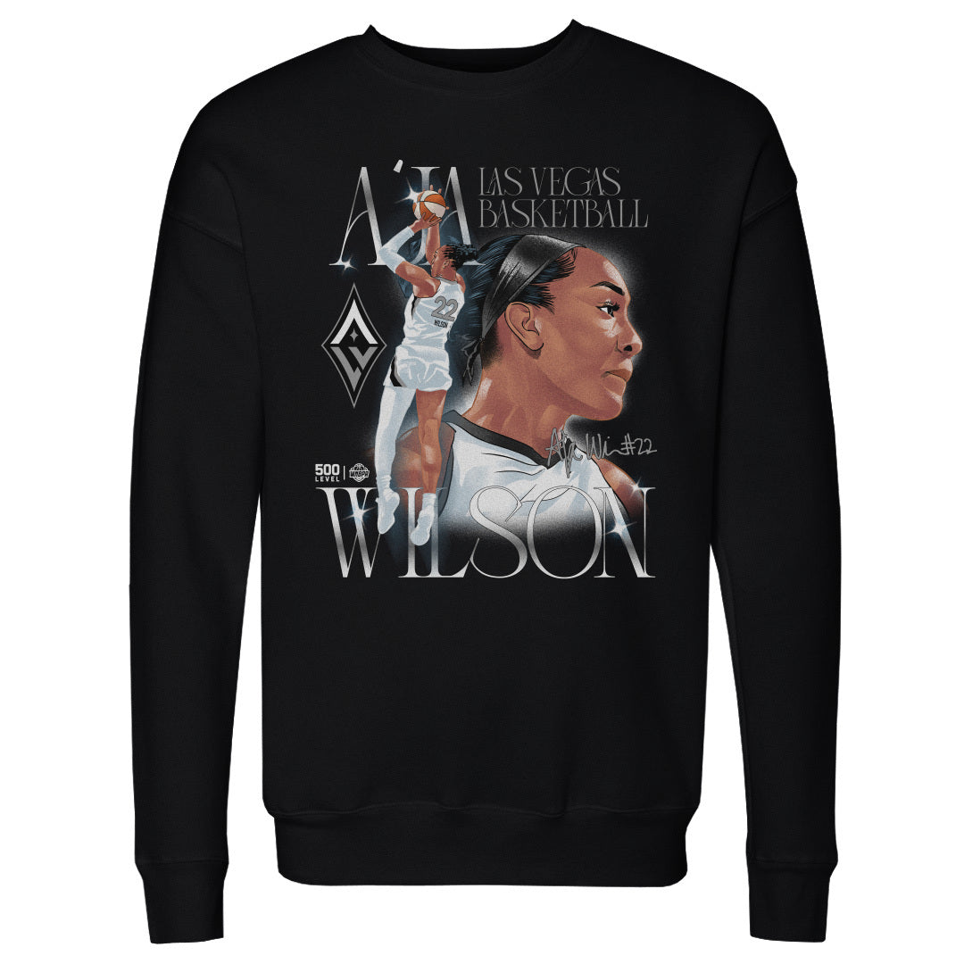 A'ja Wilson Men's Crewneck Sweatshirt | 500 LEVEL
